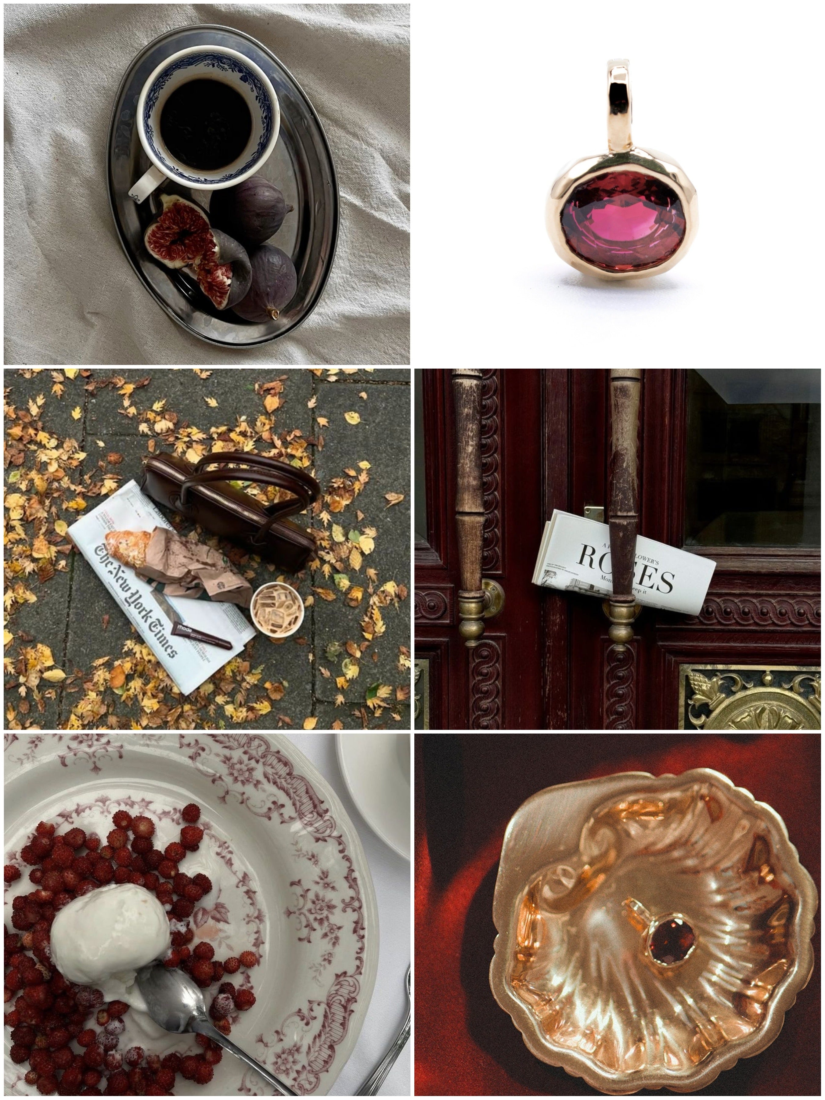 Aurum Pendant in Red Orange Tourmaline (One of One)