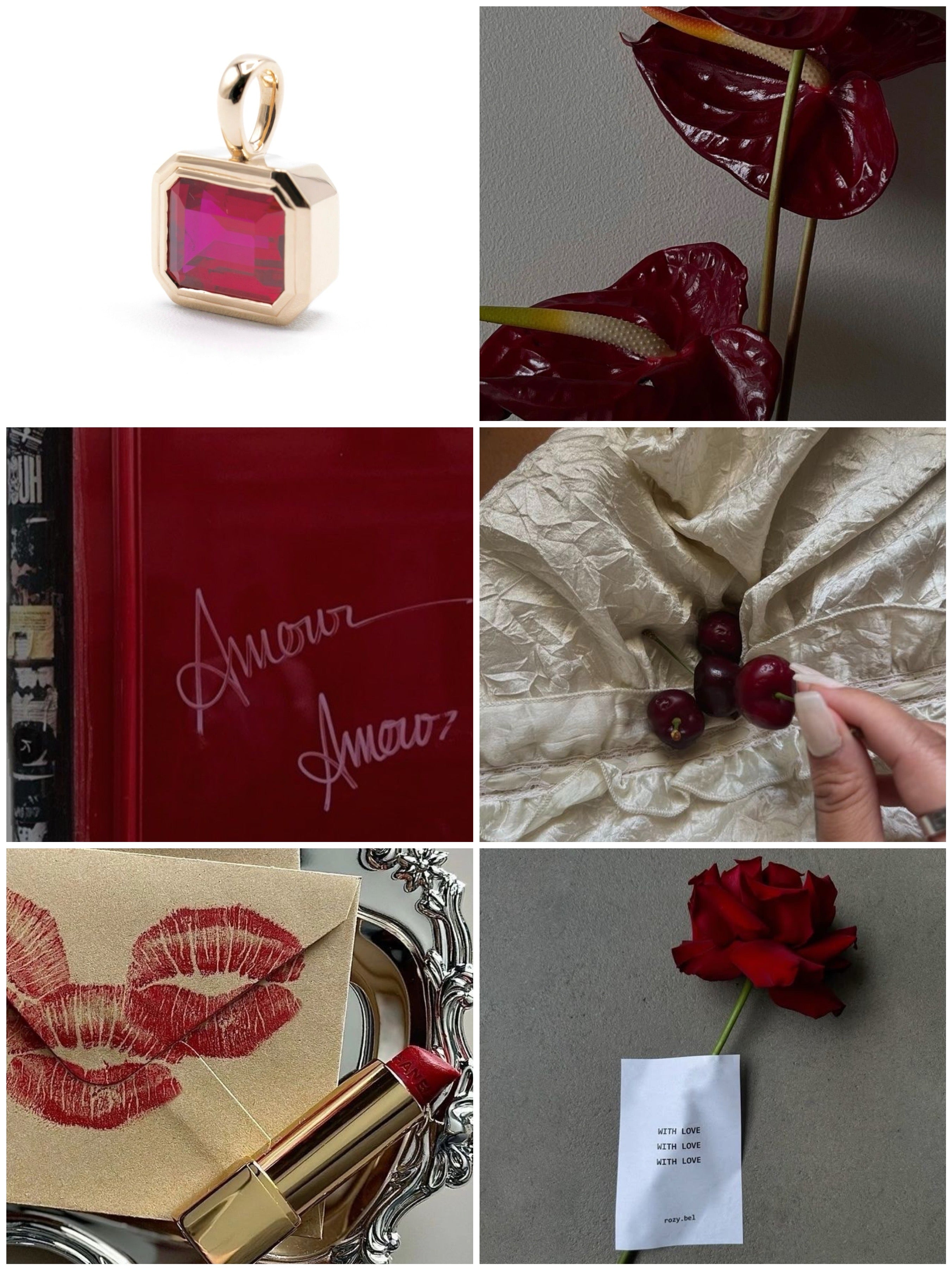 Helios Pendant in Ruby