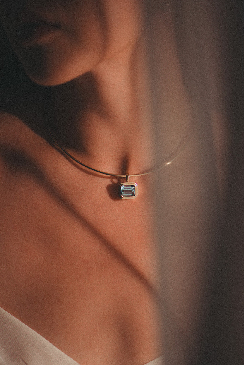 Helios Pendant in Aquamarine