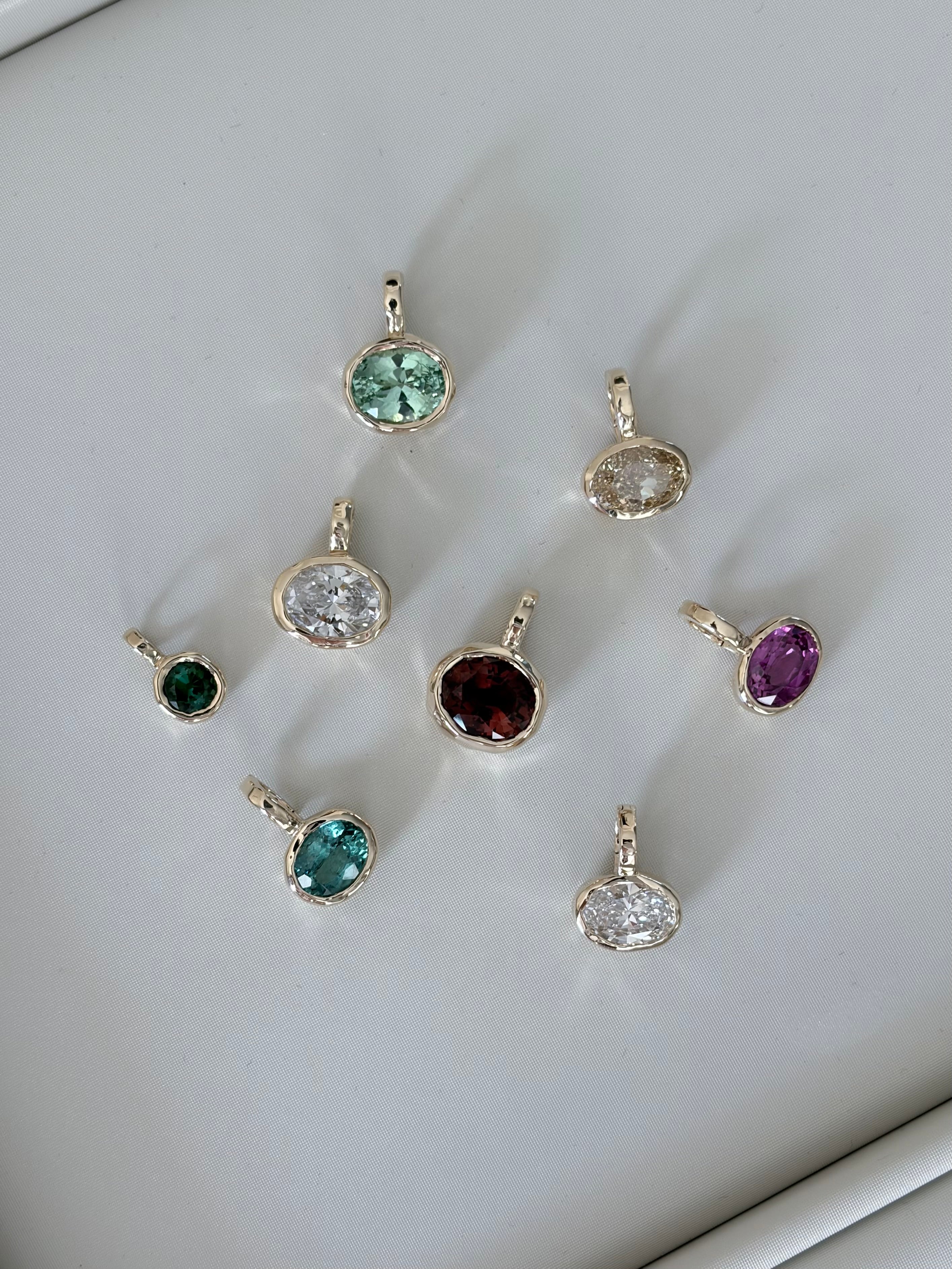 Aurum Pendant in Mint Green Tourmaline