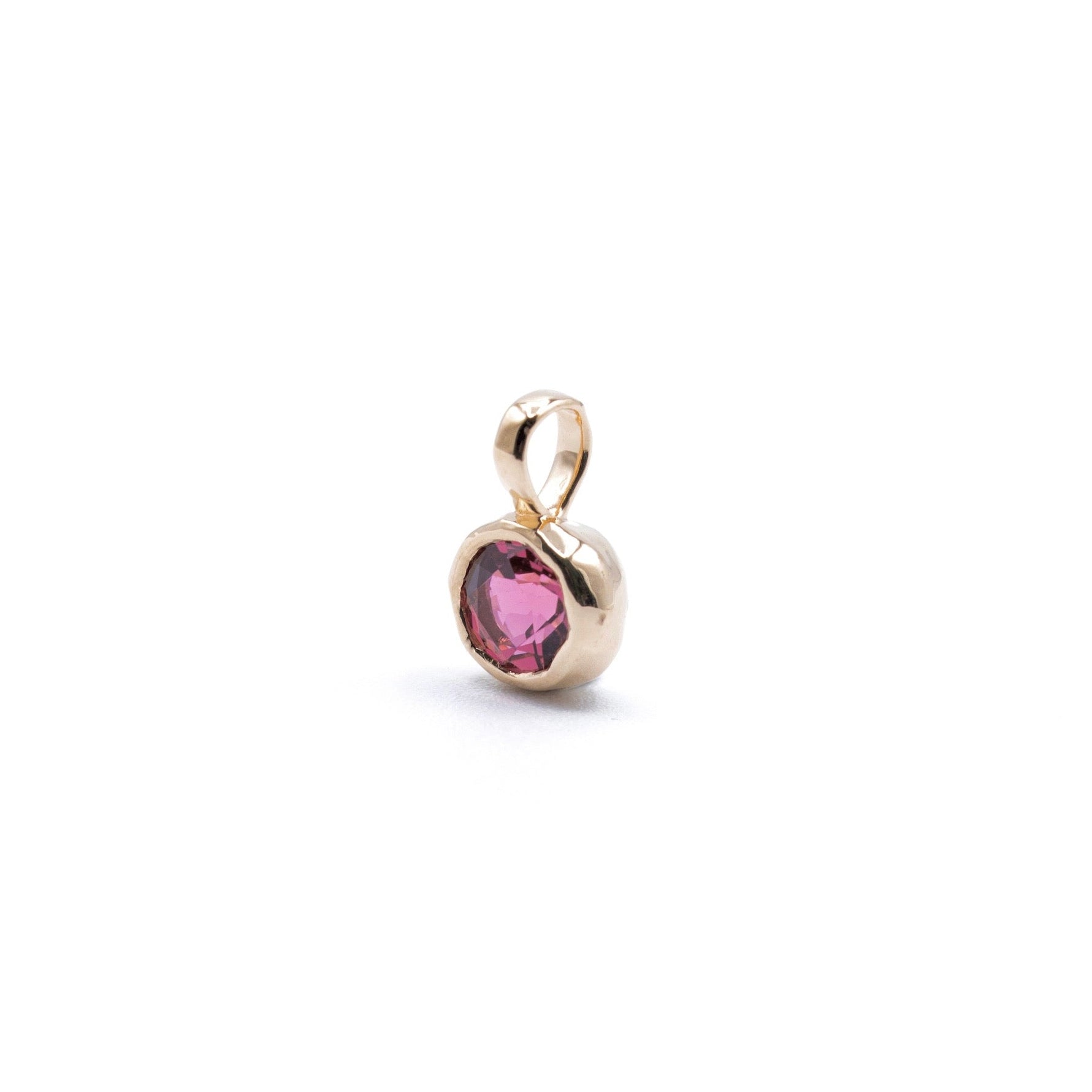 Petite Aurum Pendant in Pink Tourmaline