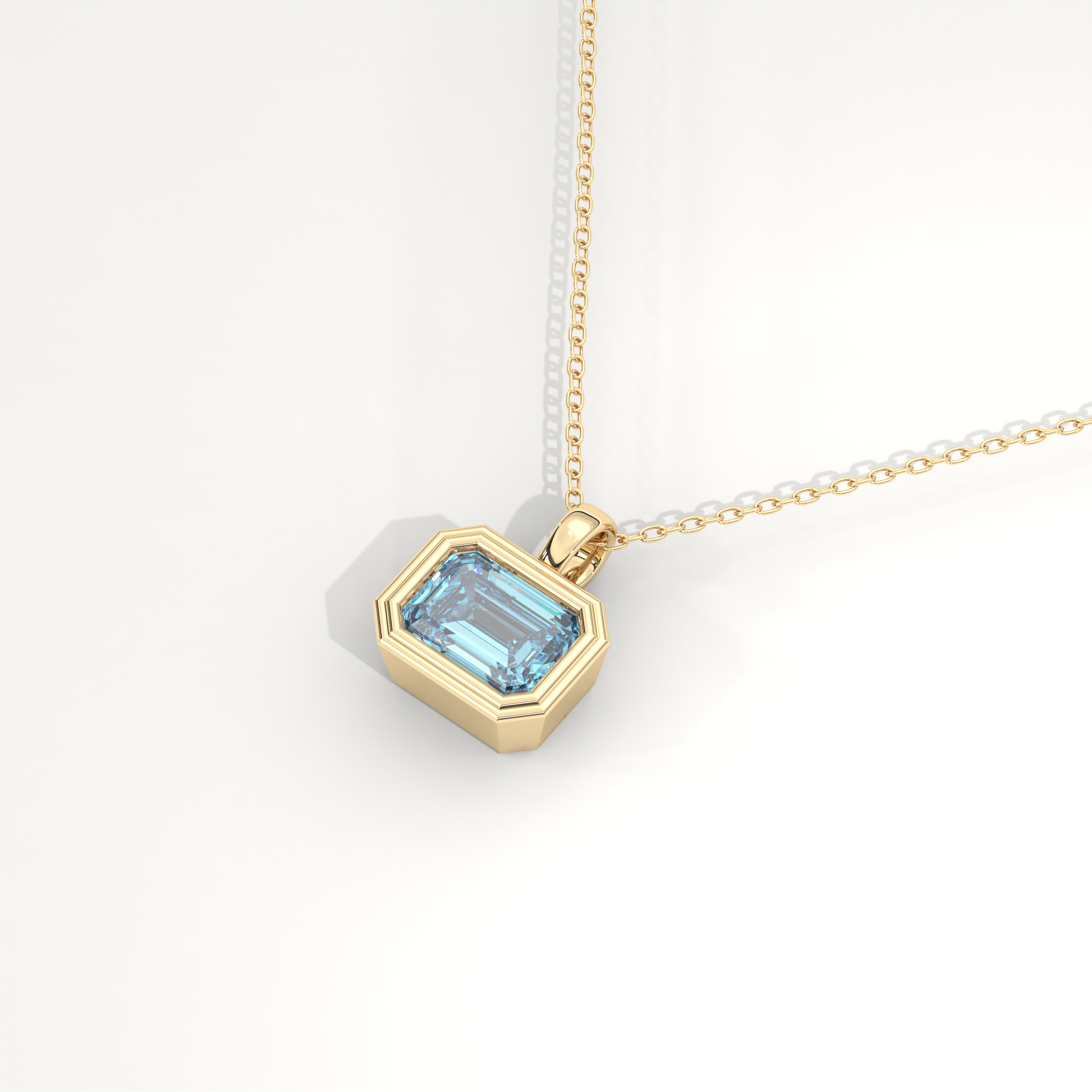 Helios Pendant in Aquamarine