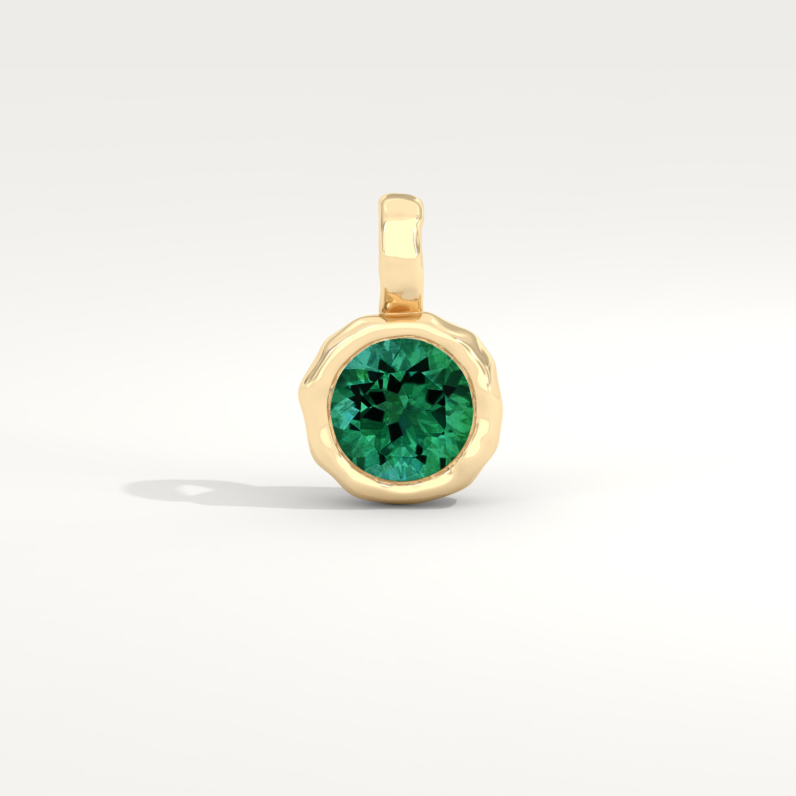 Petite Aurum Pendant in Dark Green Tourmaline