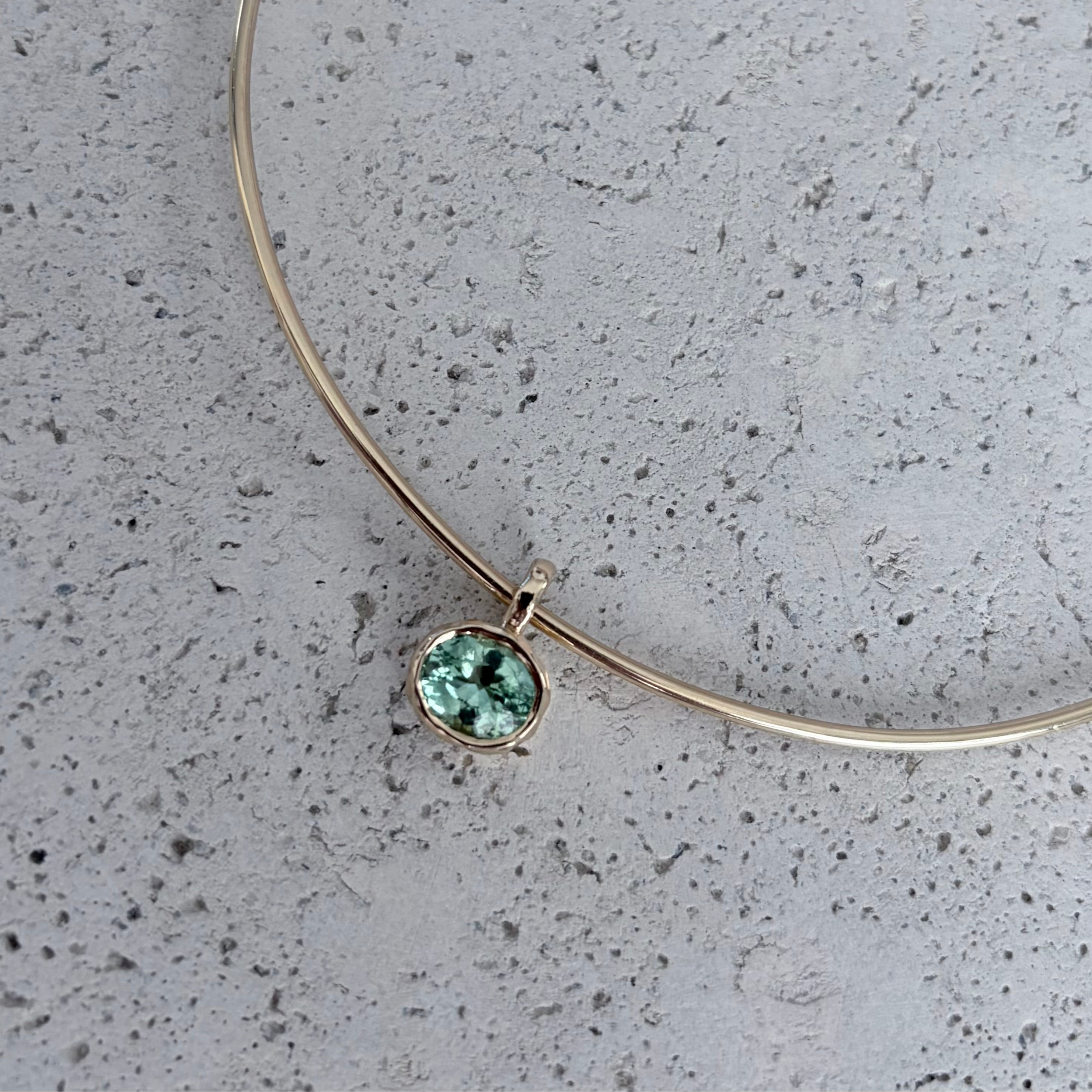 Aurum Pendant in Mint Green Tourmaline