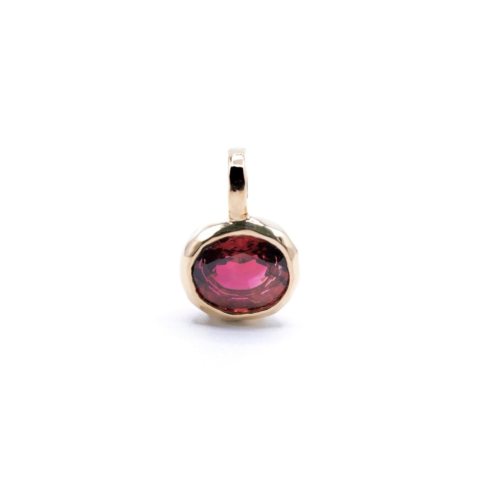 Aurum Pendant in Red Orange Tourmaline