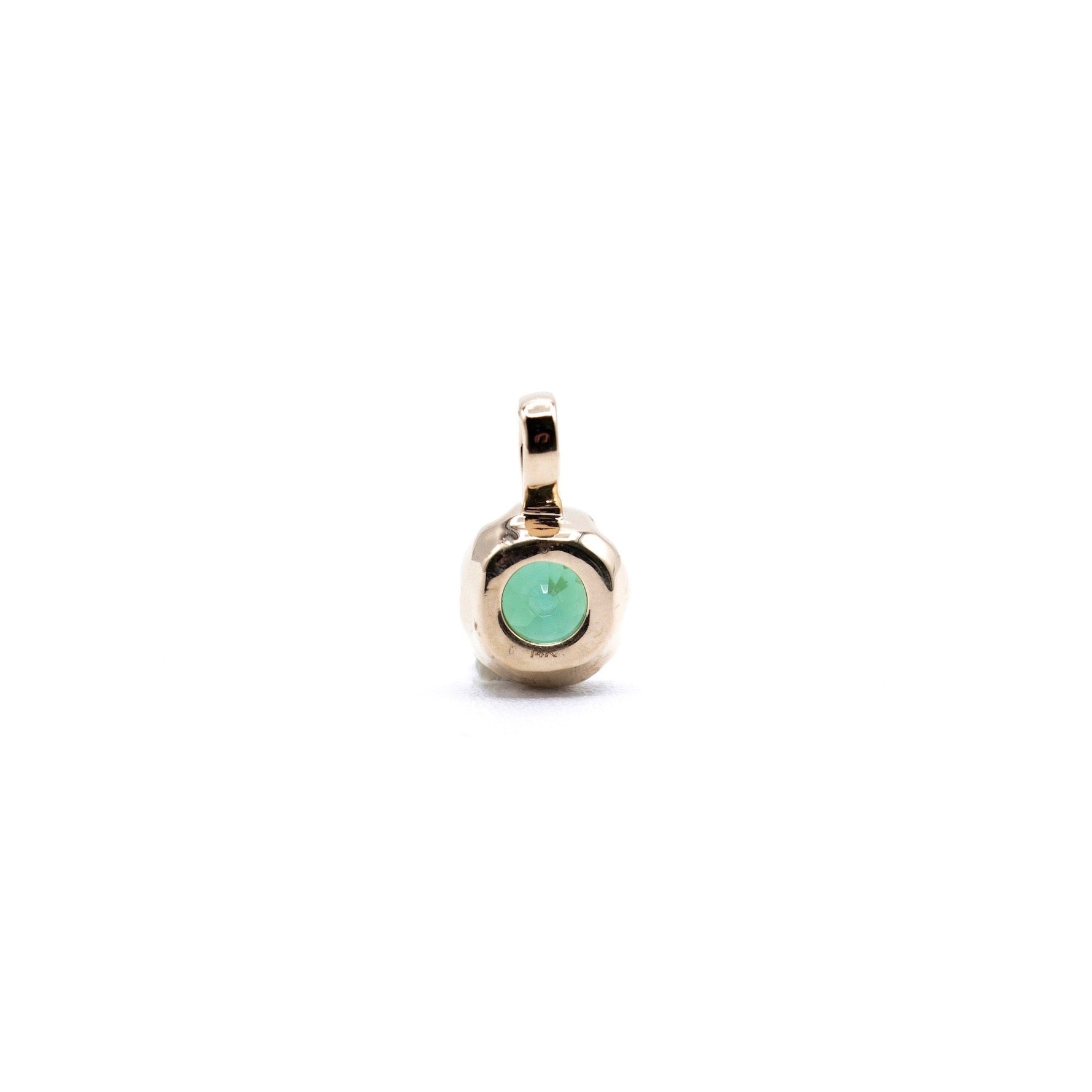 Petite Aurum Pendant in Dark Green Tourmaline