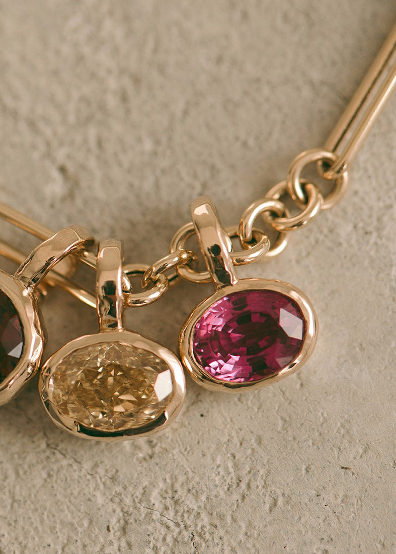 Aurum Pendant in Pink Sapphire