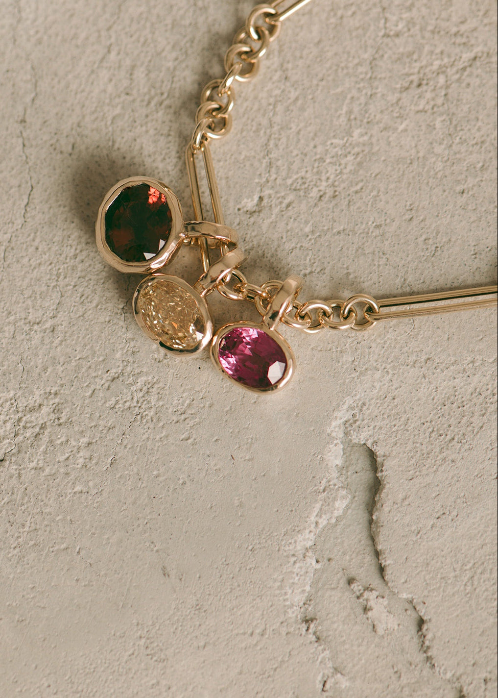 Aurum Pendant in Red Orange Tourmaline