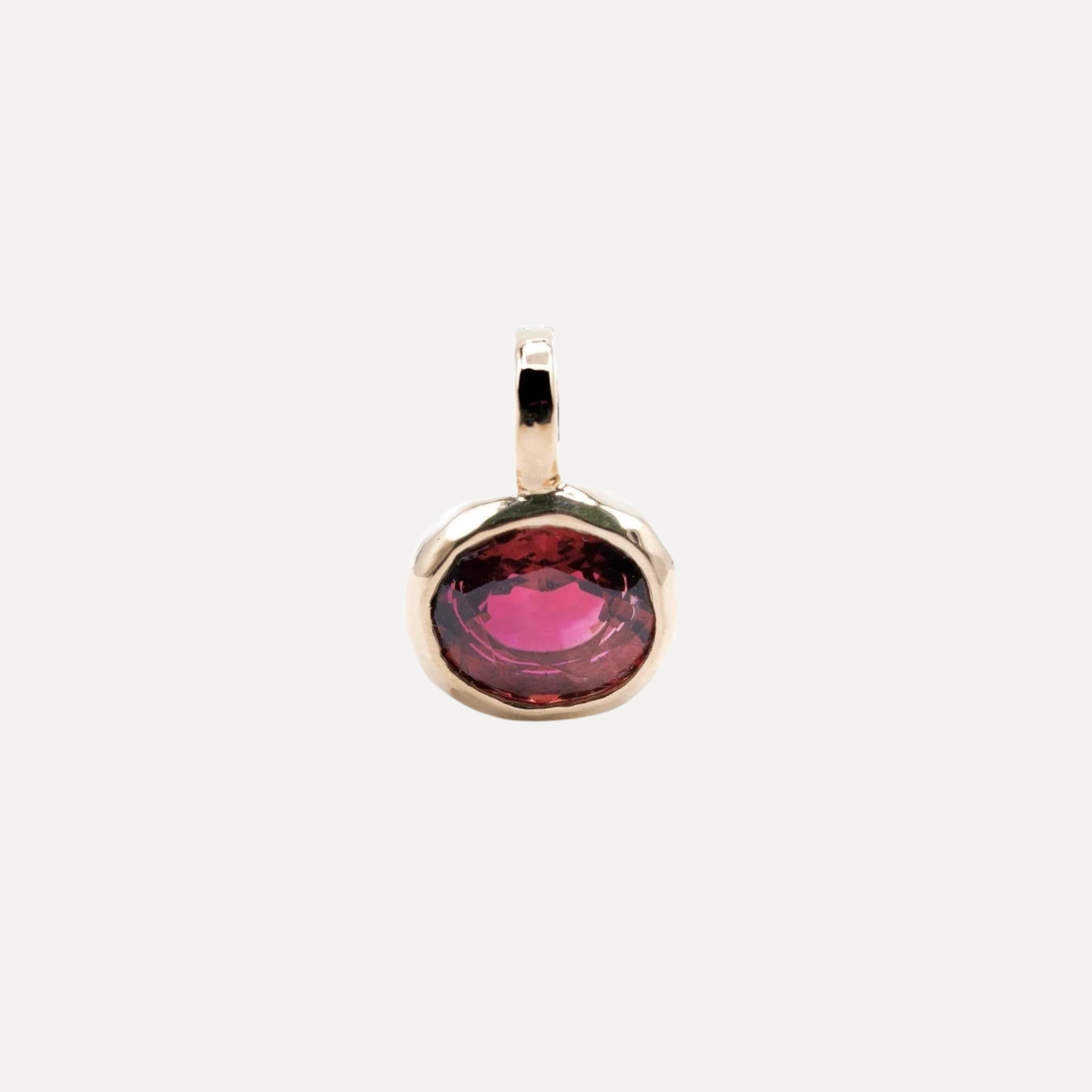 Aurum Pendant in Red Orange Tourmaline (One of One)