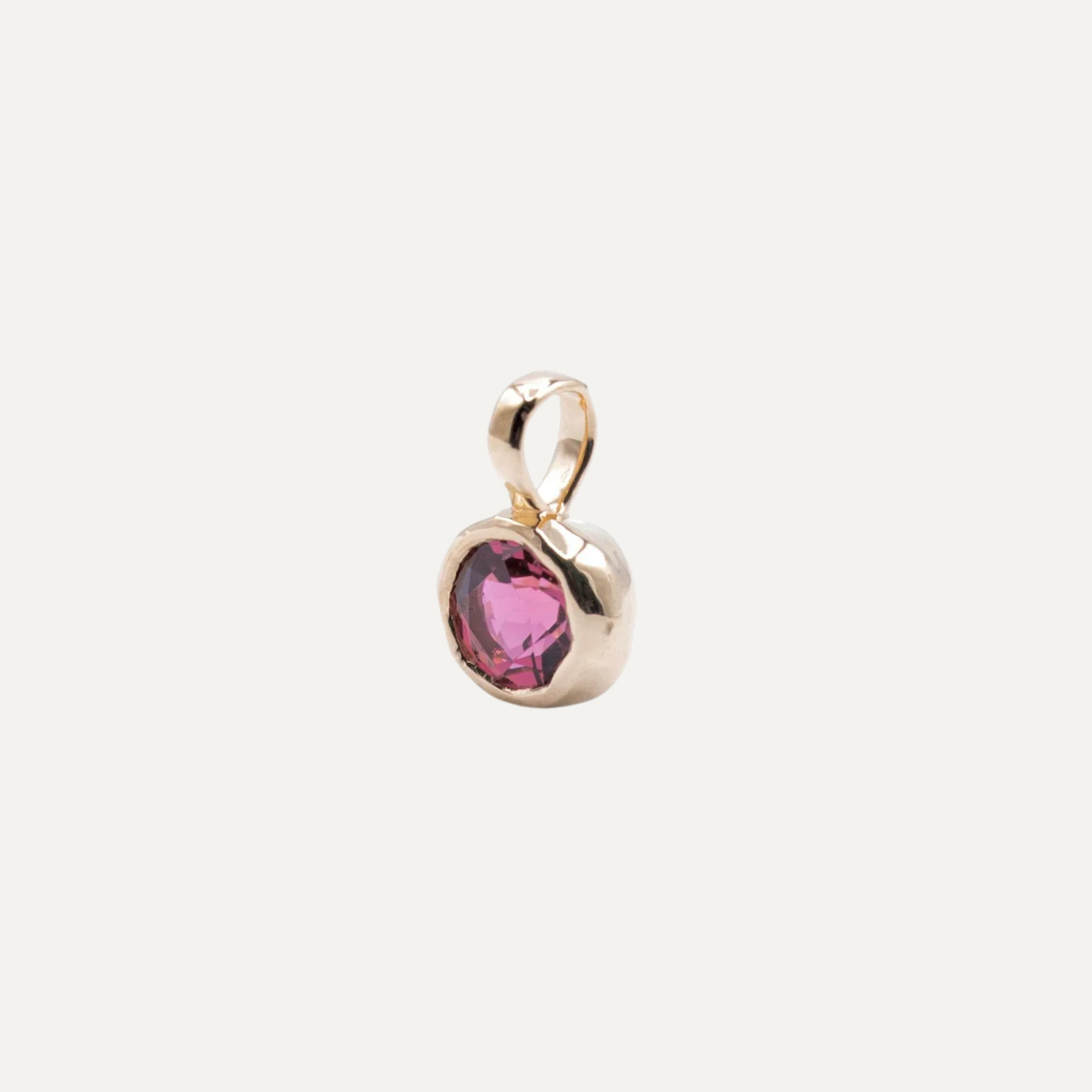 Petite Aurum Pendant in Pink Tourmaline