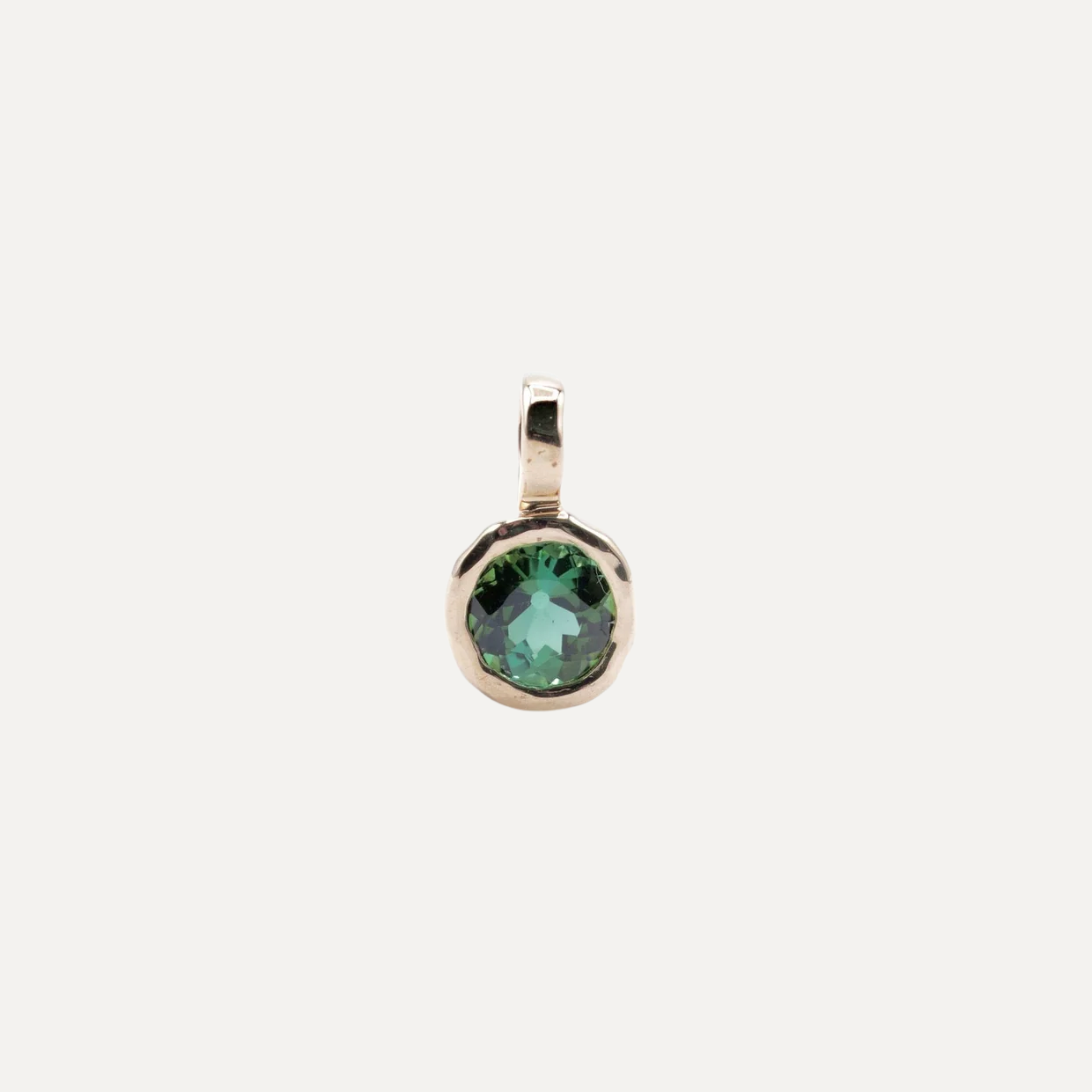 Petite Aurum Pendant in Dark Green Tourmaline