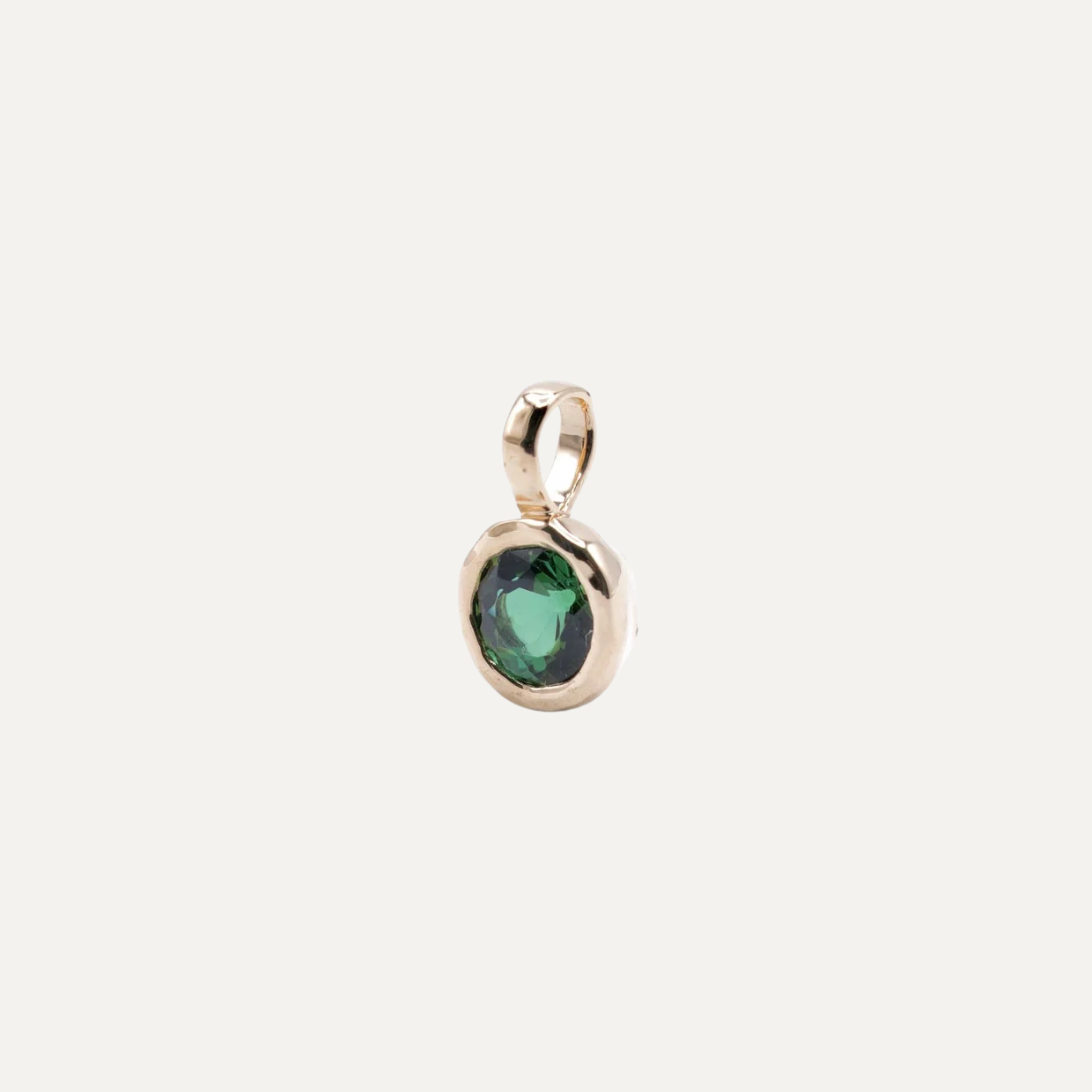 Petite Aurum Pendant in Dark Green Tourmaline